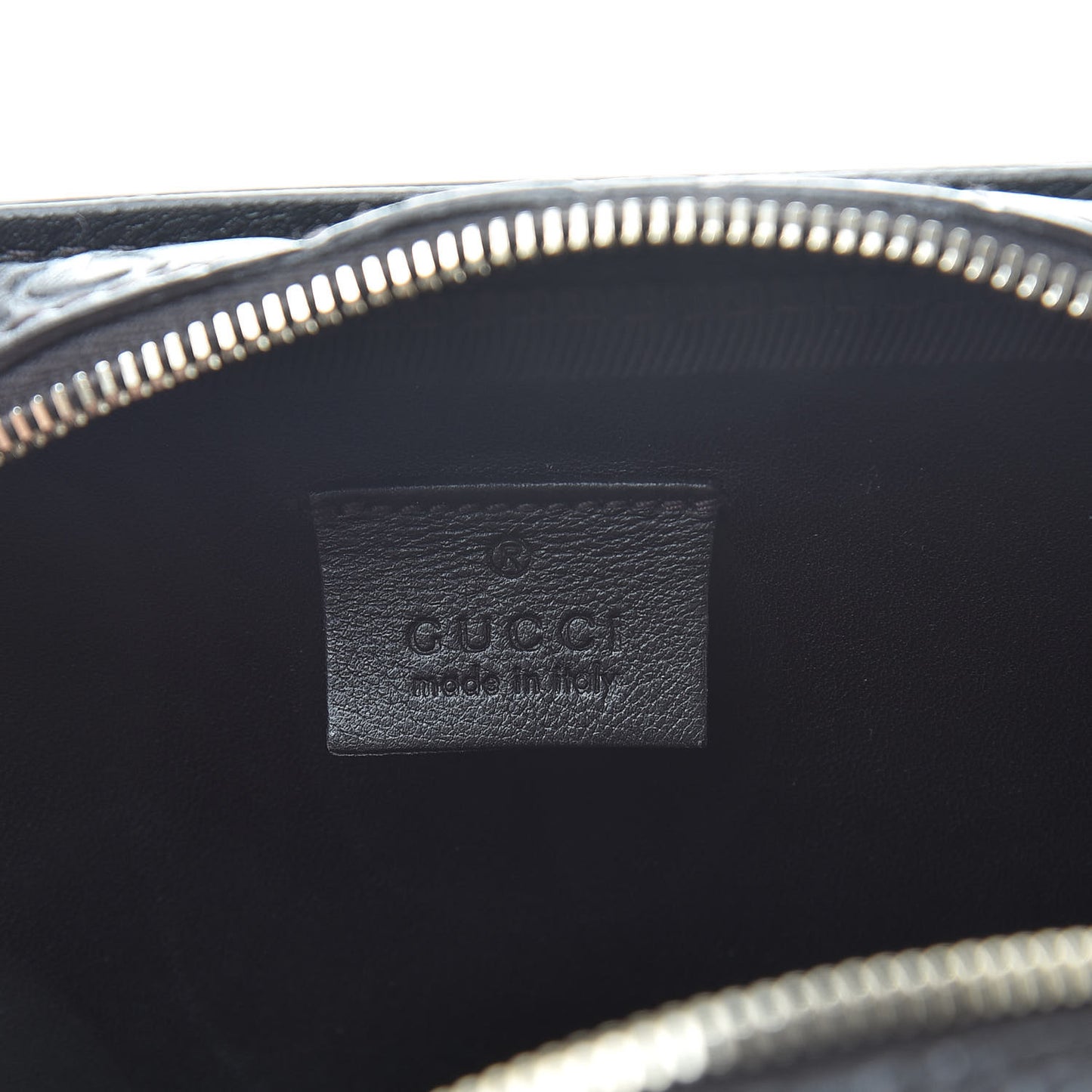 Guccissima Zip Clutch Dark Brown