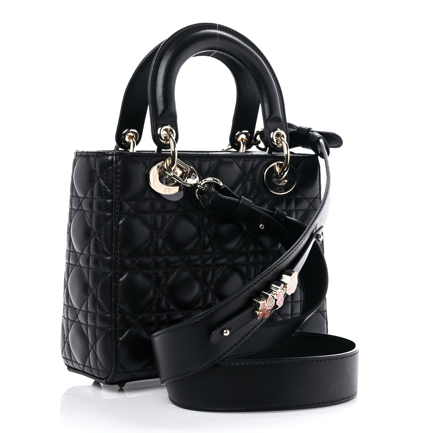 Christian Dior Lambskin Cannage Small My ABCDior Lady Dior Black 3 of 12