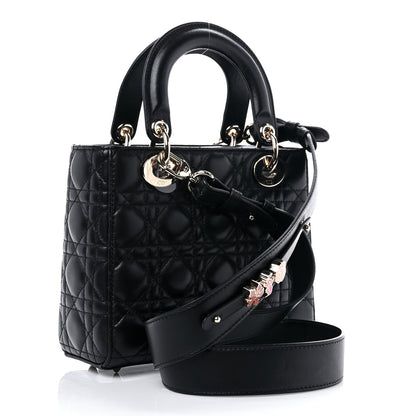 Christian Dior Lambskin Cannage Small My ABCDior Lady Dior Black 3 of 12