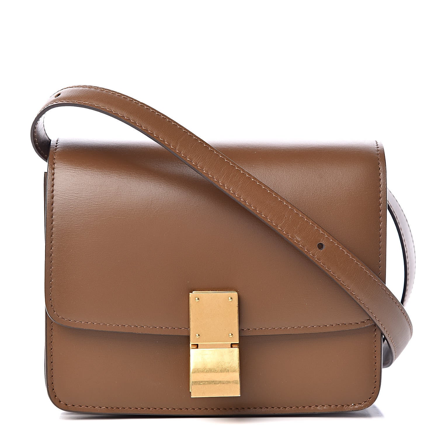 Celine Box Calfskin Small Classic Box Flap Bag Camel 1 of 10