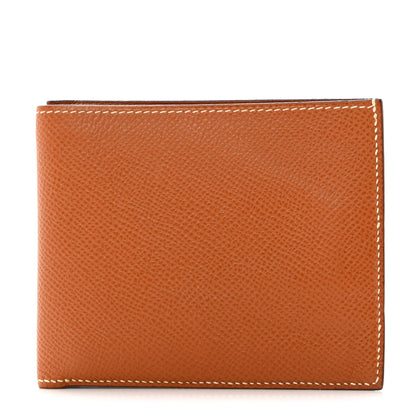 Hermes Epsom MC2 Copernic Compact Colorblock Wallet Gold 1 of 10