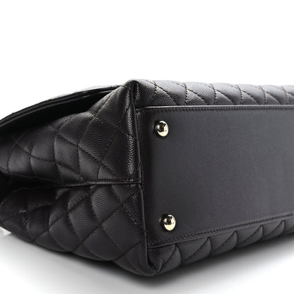 Chanel Caviar Quilted Small Coco Handle Flap Dark Brown 8 of 9