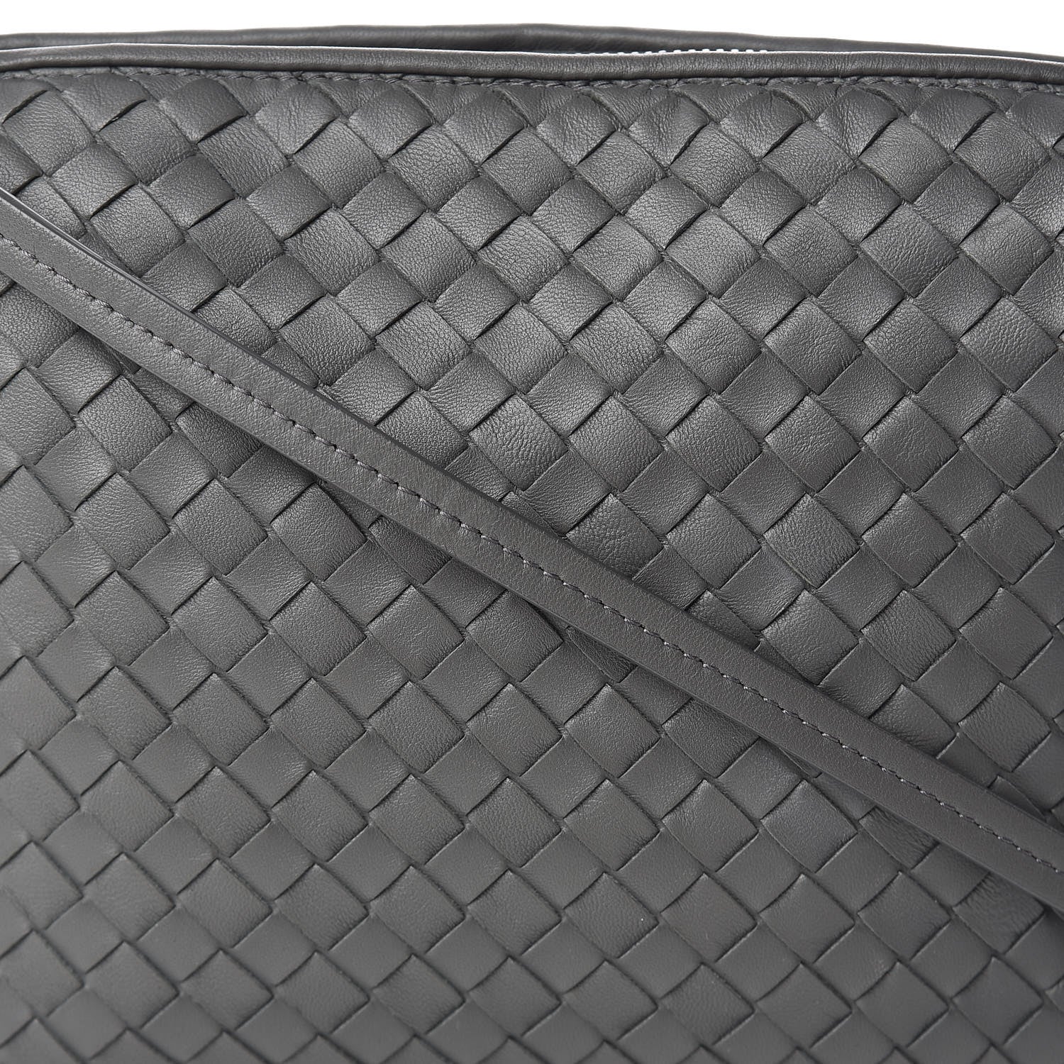 Bottega Veneta Nappa Intrecciato Nodini Crossbody Messenger Light Grey 8 of 11