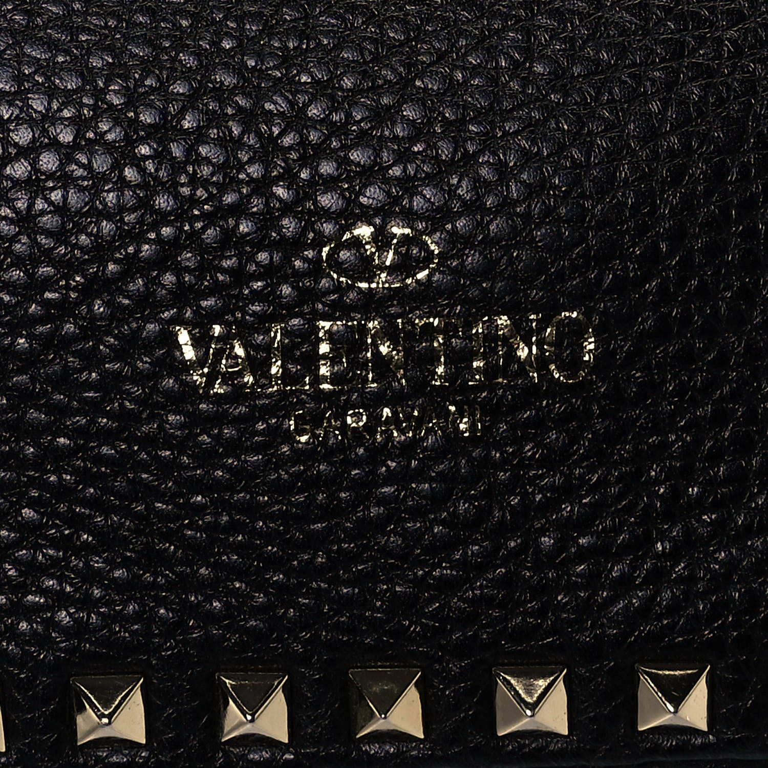 Valentino Garavani Pebbled Calfskin Large Rockstud Flip-Lock Messenger Bag Black 7 of 9