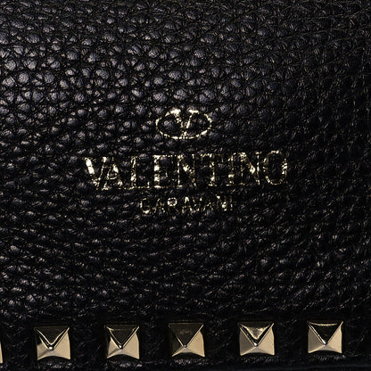 Valentino Garavani Pebbled Calfskin Large Rockstud Flip-Lock Messenger Bag Black 7 of 9