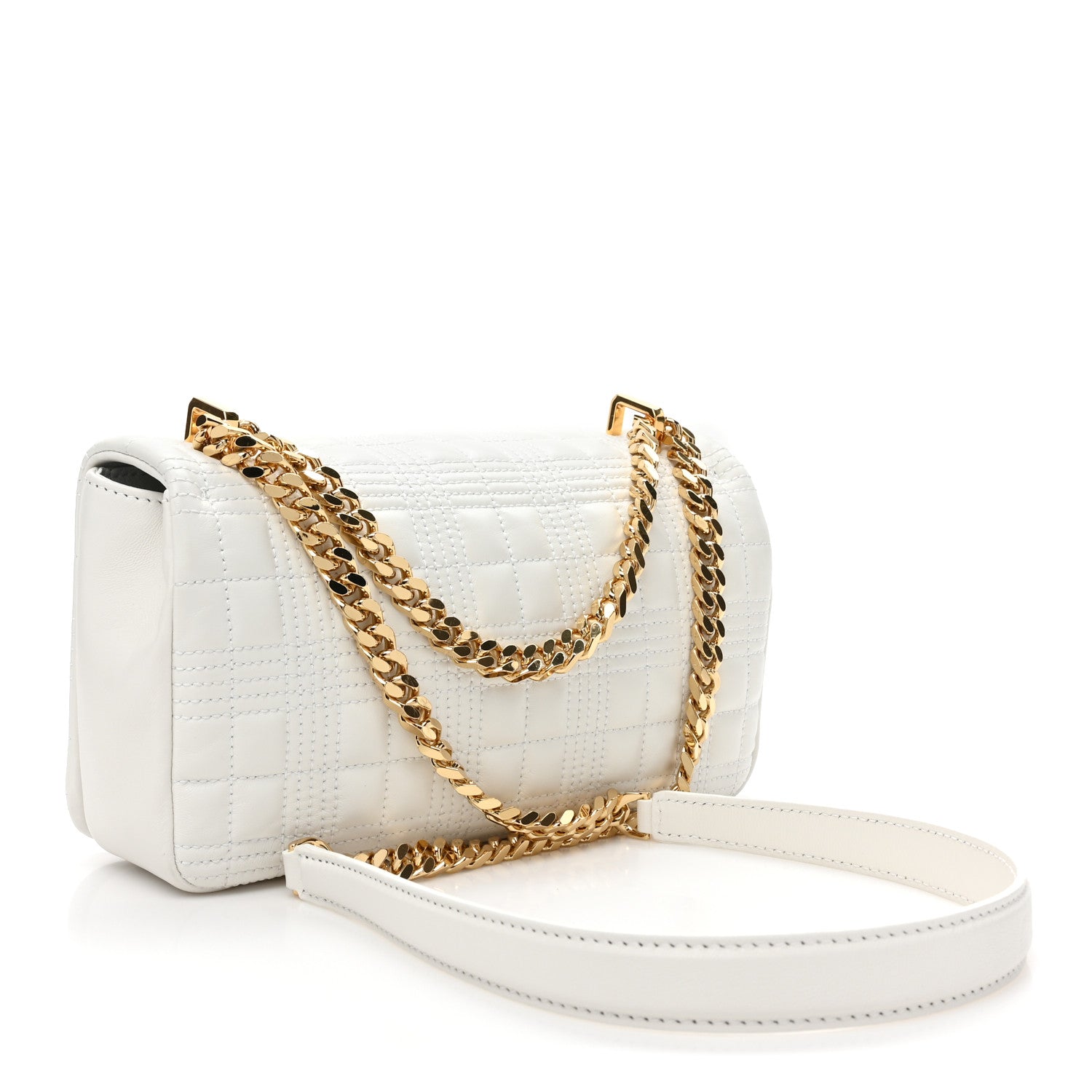 Burberry Lambskin Quilted Small Lola Bag White 3 of 9