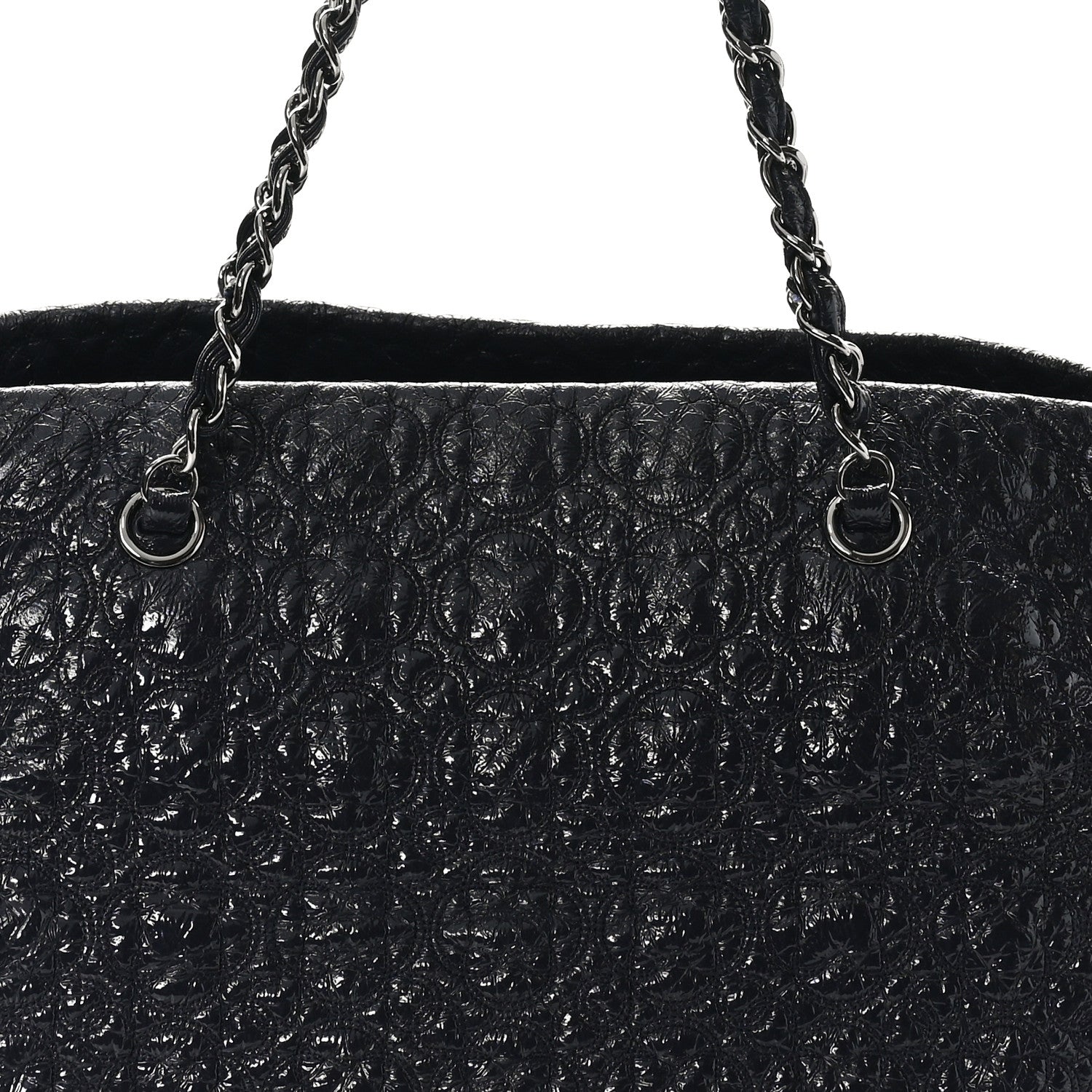 Chanel Vinyl Rock in Moscow Tote Navy 7 of 9