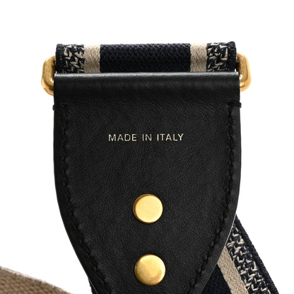 Christian Dior Canvas Embroidered Shoulder Strap Black 5 of 6