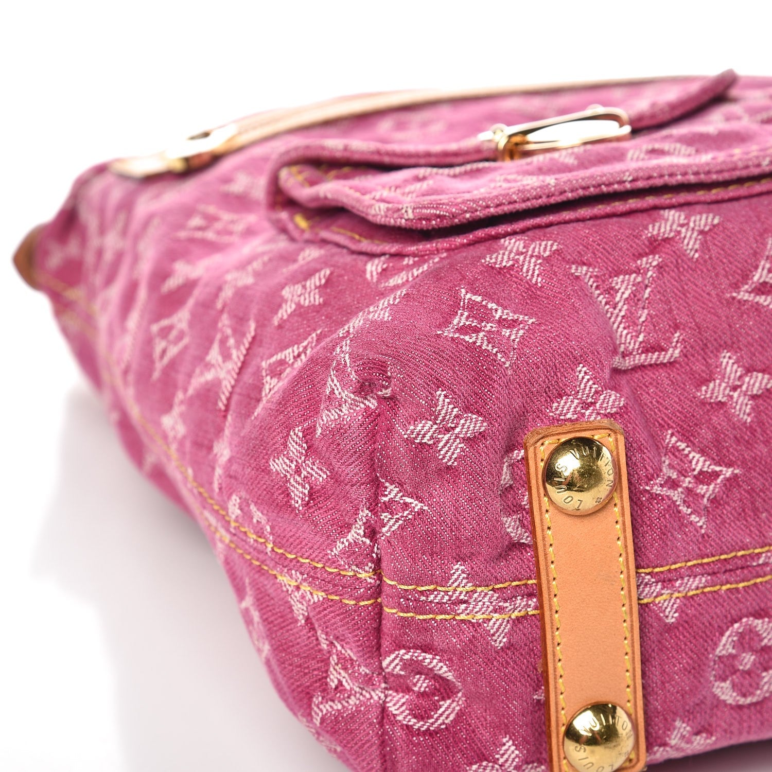 Louis Vuitton Denim Baggy GM Fuchsia 7 of 9