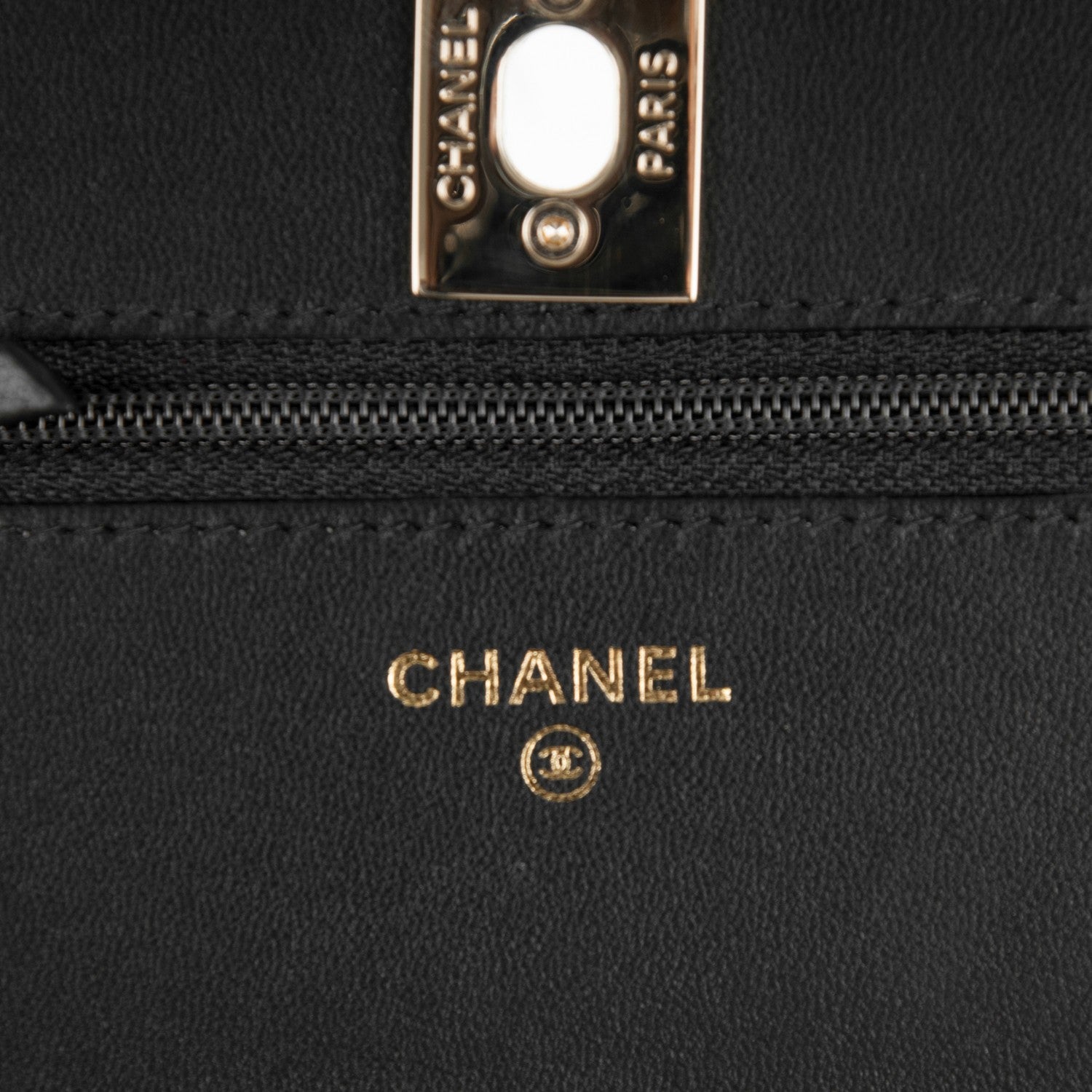 Chanel Lambskin Quilted Trendy CC Wallet On Chain WOC Black 8 of 10