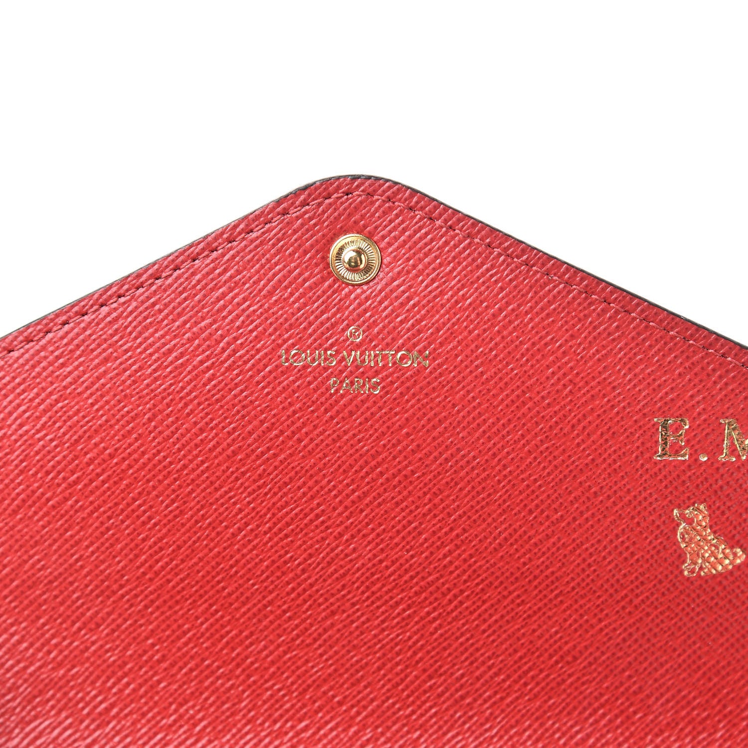 Louis Vuitton Damier Ebene Josephine Wallet Red 8 of 9