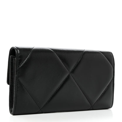 Chanel Lambskin Quilted Chanel 19 Flap Wallet Black 4 of 9