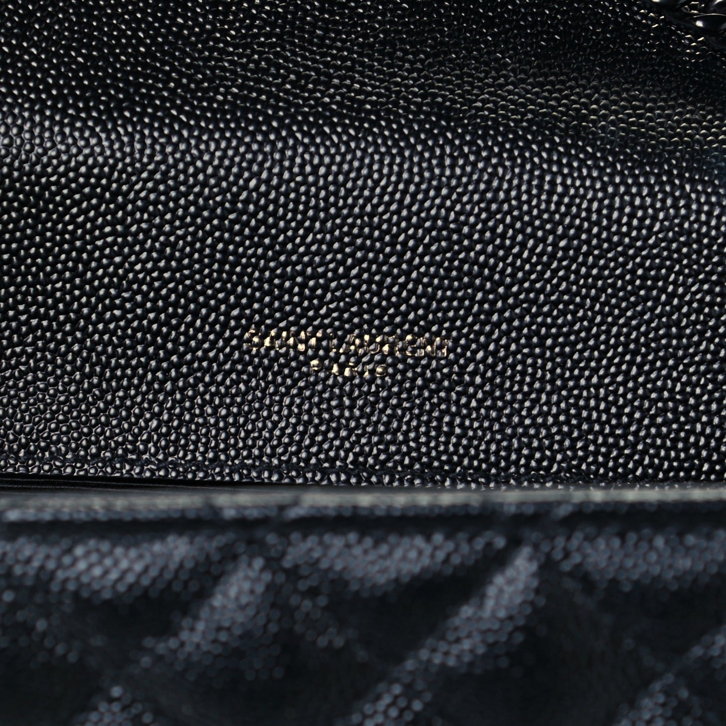 Grain De Poudre Textured Mixed Matelasse Triquilt Small Monogram Satchel Black