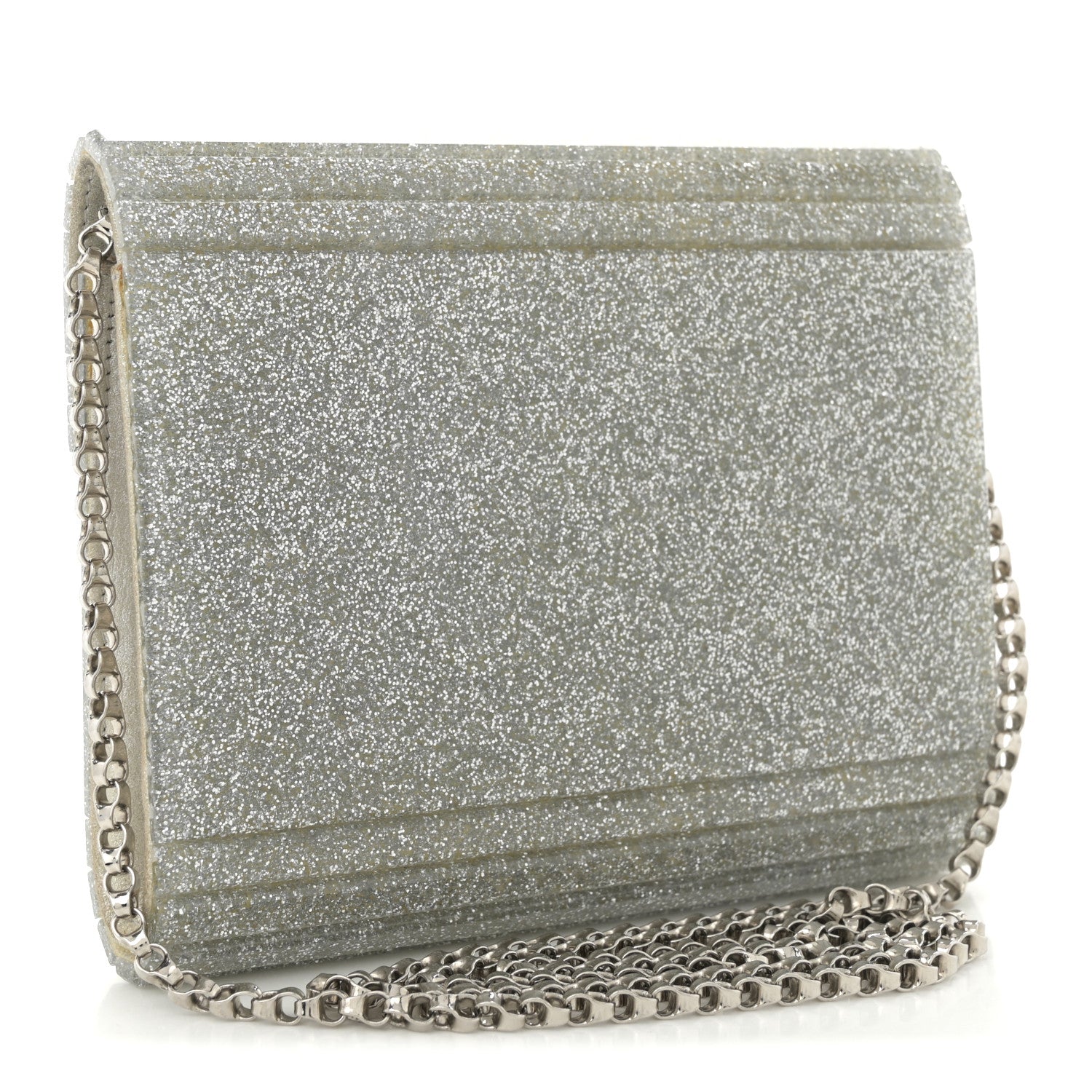 Jimmy Choo Acrylic Glitter Micro Candy Clutch Silver 3 of 11