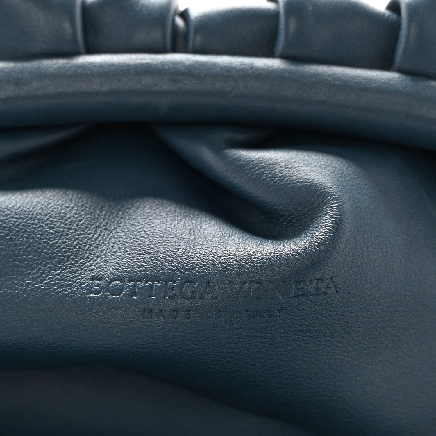 Bottega Veneta Smooth Butter Calf The Pouch Oversized Clutch Deep Blue 6 of 8