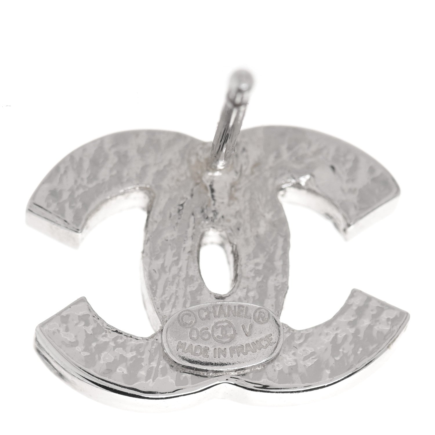 Chanel Crystal Mini Timeless CC Earrings Silver 4 of 5