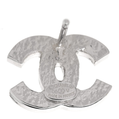 Chanel Crystal Mini Timeless CC Earrings Silver 4 of 5