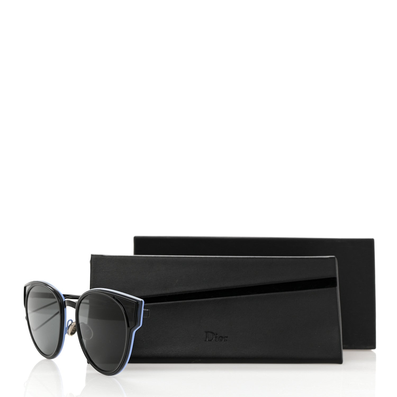 Christian Dior Sculpt Cat Eye Sunglasses Black Blue 7 of 7