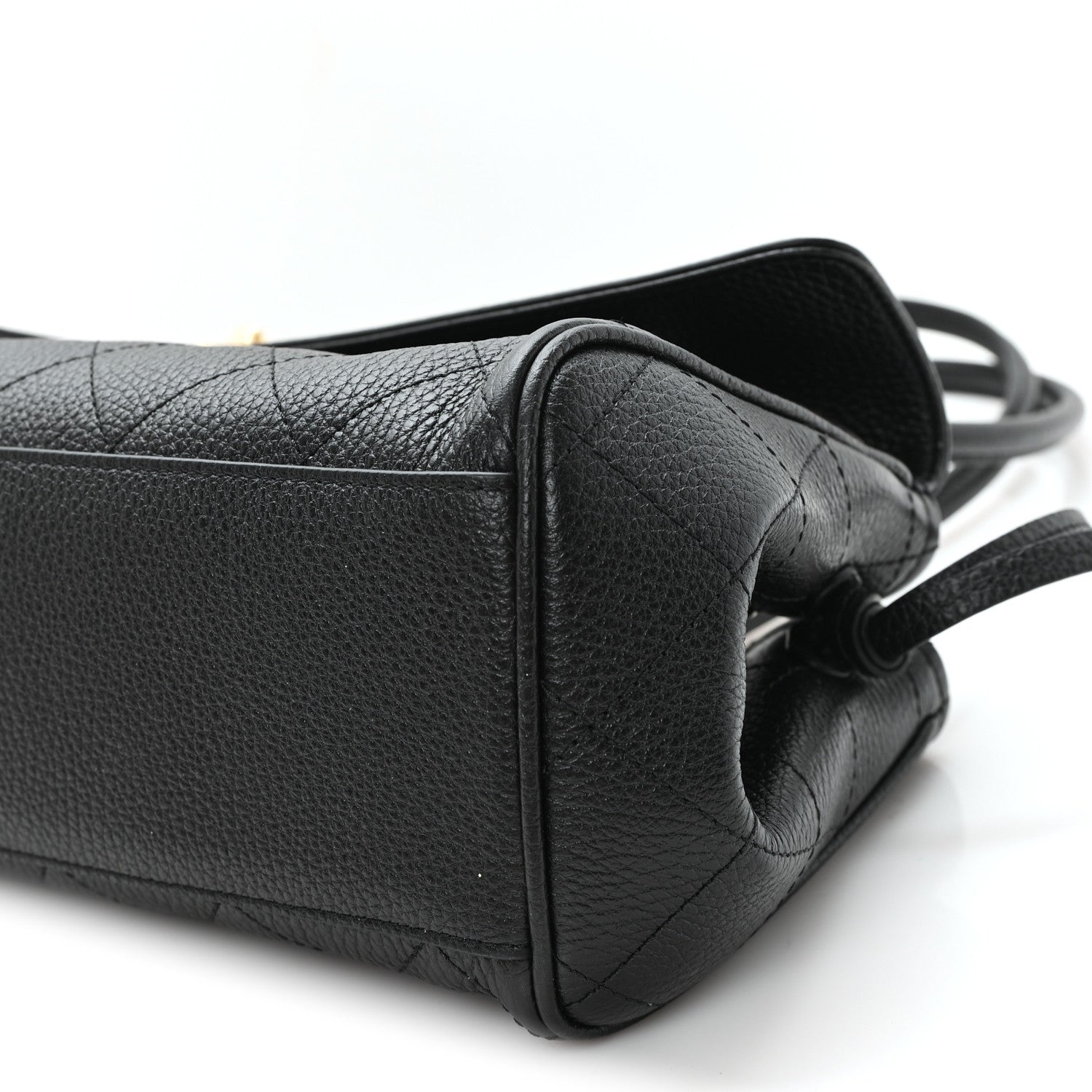 Chanel Grained Calfskin Stitched Urban Essentials Small Shopping Bag Black 10 of 10
