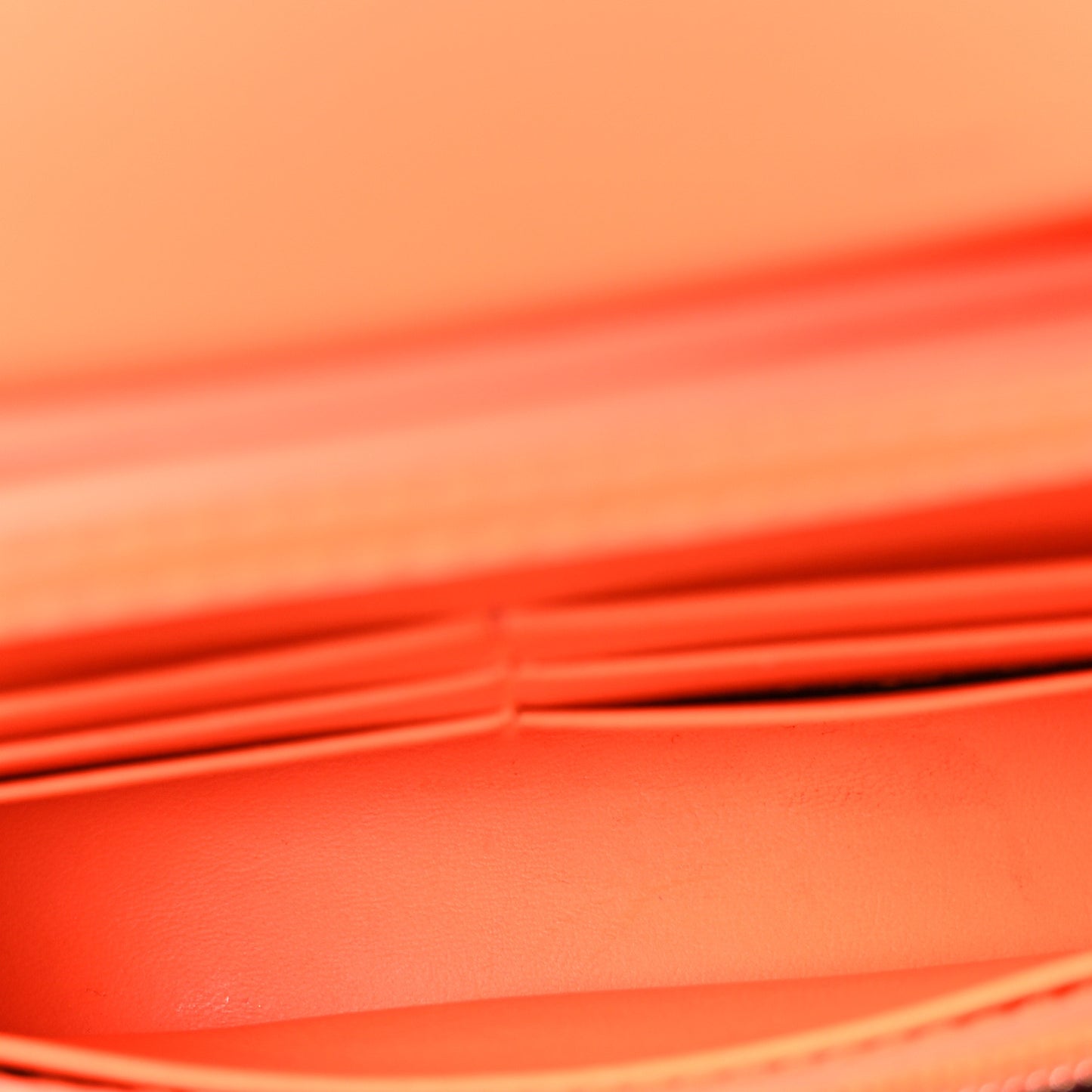 Shiny Box Calfskin Hourglass Chain Bag Fluo Orange