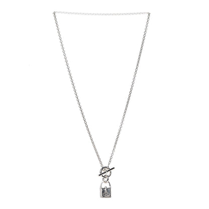 Hermes Sterling Silver Evelyne Charm Pendant Necklace 3 of 5