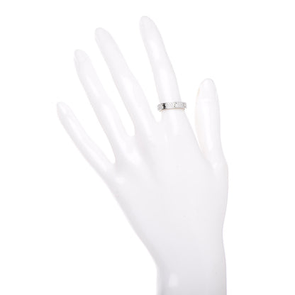 Cartier 18K White Gold Diamond 4mm LOVE Wedding Paved Band Ring 50 5.25 2 of 5