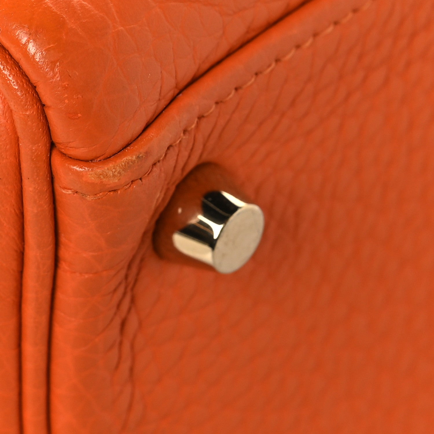 Hermes Taurillon Clemence Kelly Retourne 35 Orange 11 of 14