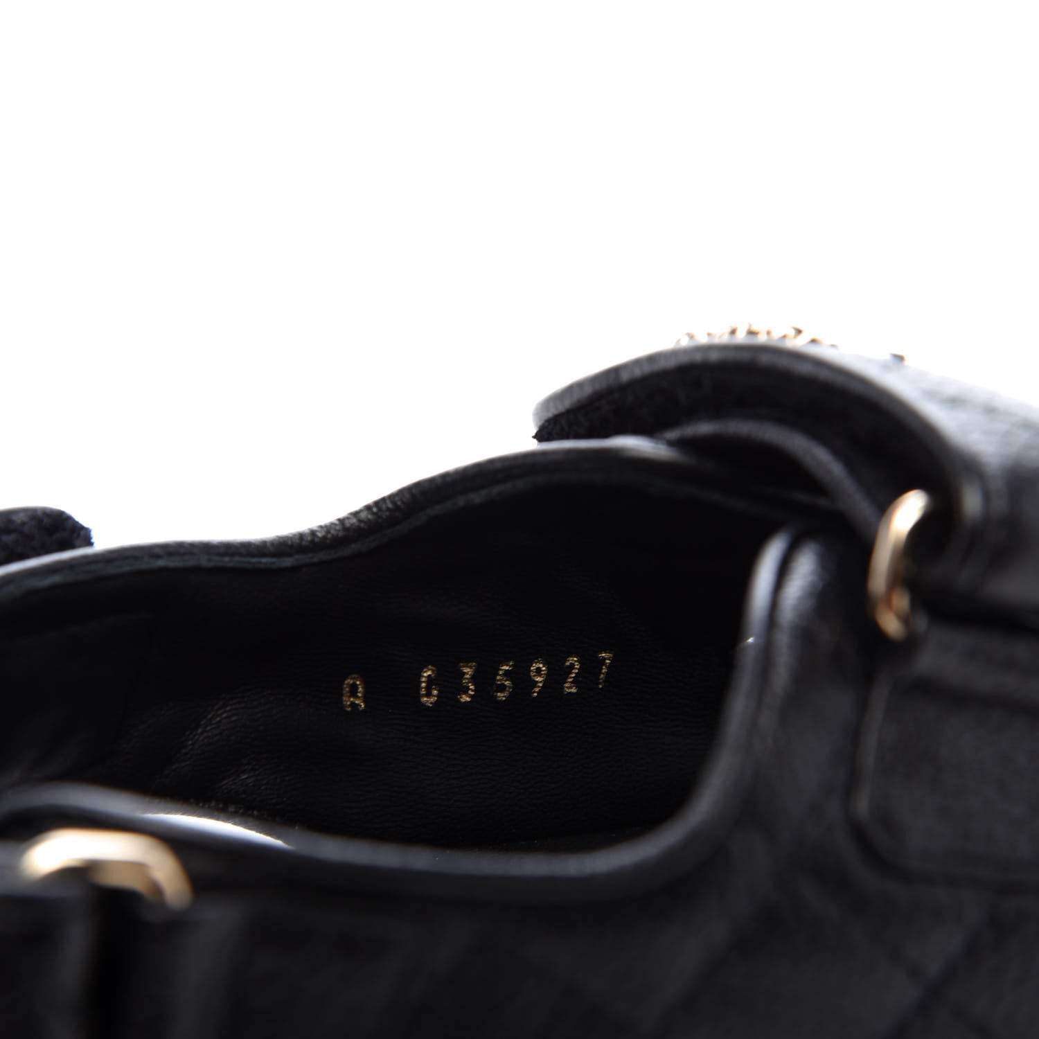 Chanel Grained Calfskin Velcro Dad Sandals 36.5 Black 8 of 9