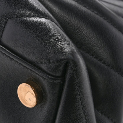 Saint Laurent Calfskin Y Quilted Monogram Large Loulou Chain Satchel Black 13 of 14