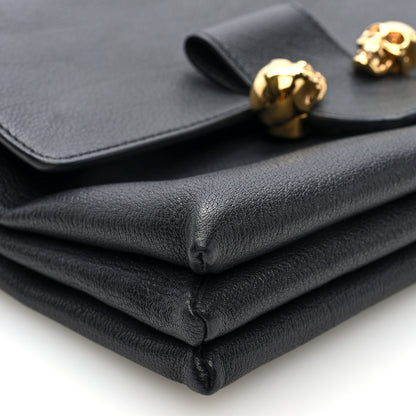 Alexander McQueen Calfskin Small Twin Skull Chain Crossbody Black 8 of 9