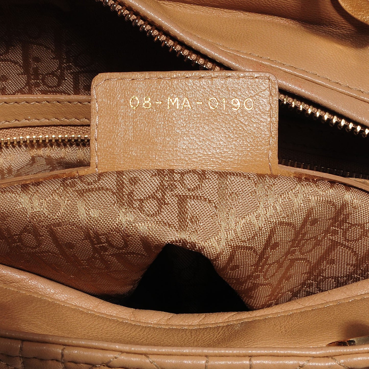 Lambskin Cannage Large Lady Dior Beige