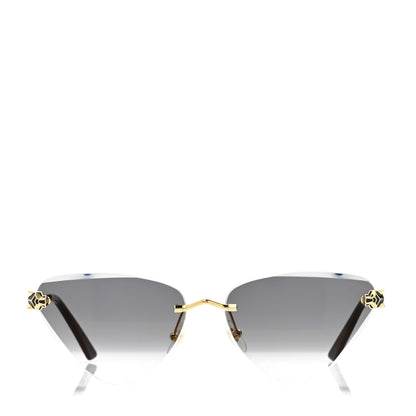 Cartier Panthere De Cartier Cat Eye Sunglasses CT0399S Gold Black 3 of 6