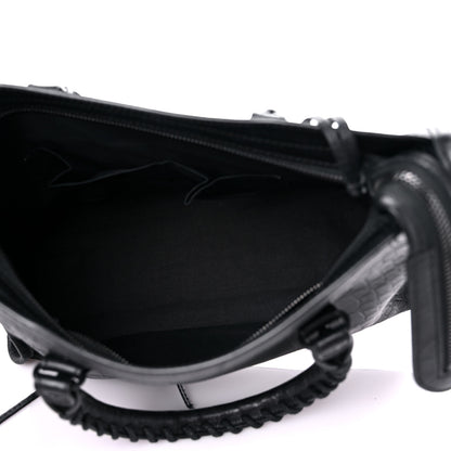 Balenciaga Matte Supple Lambskin Crocodile Embossed Classic Black Hardware S City Black 5 of 14