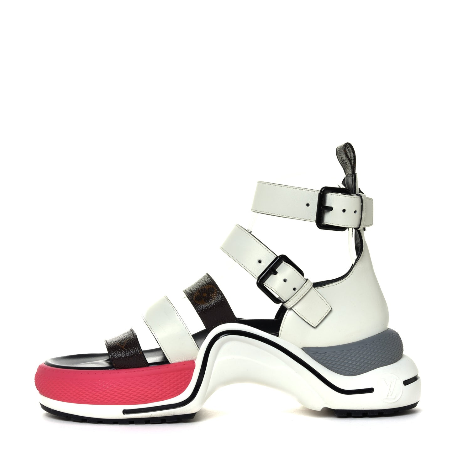 Patent Monogram LV Archlight Sandal 41 White