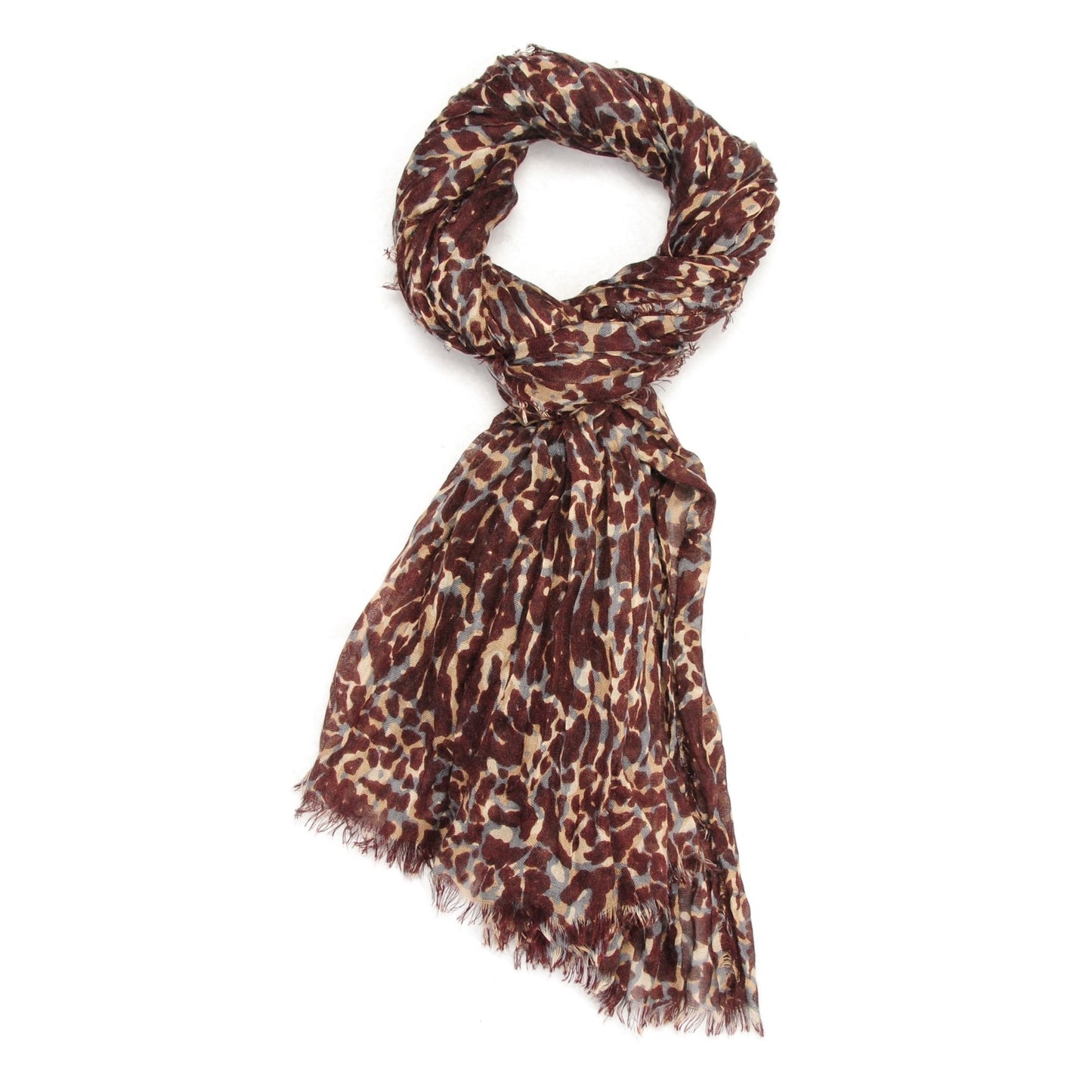Cashmere Silk Lezard Stole Burgundy