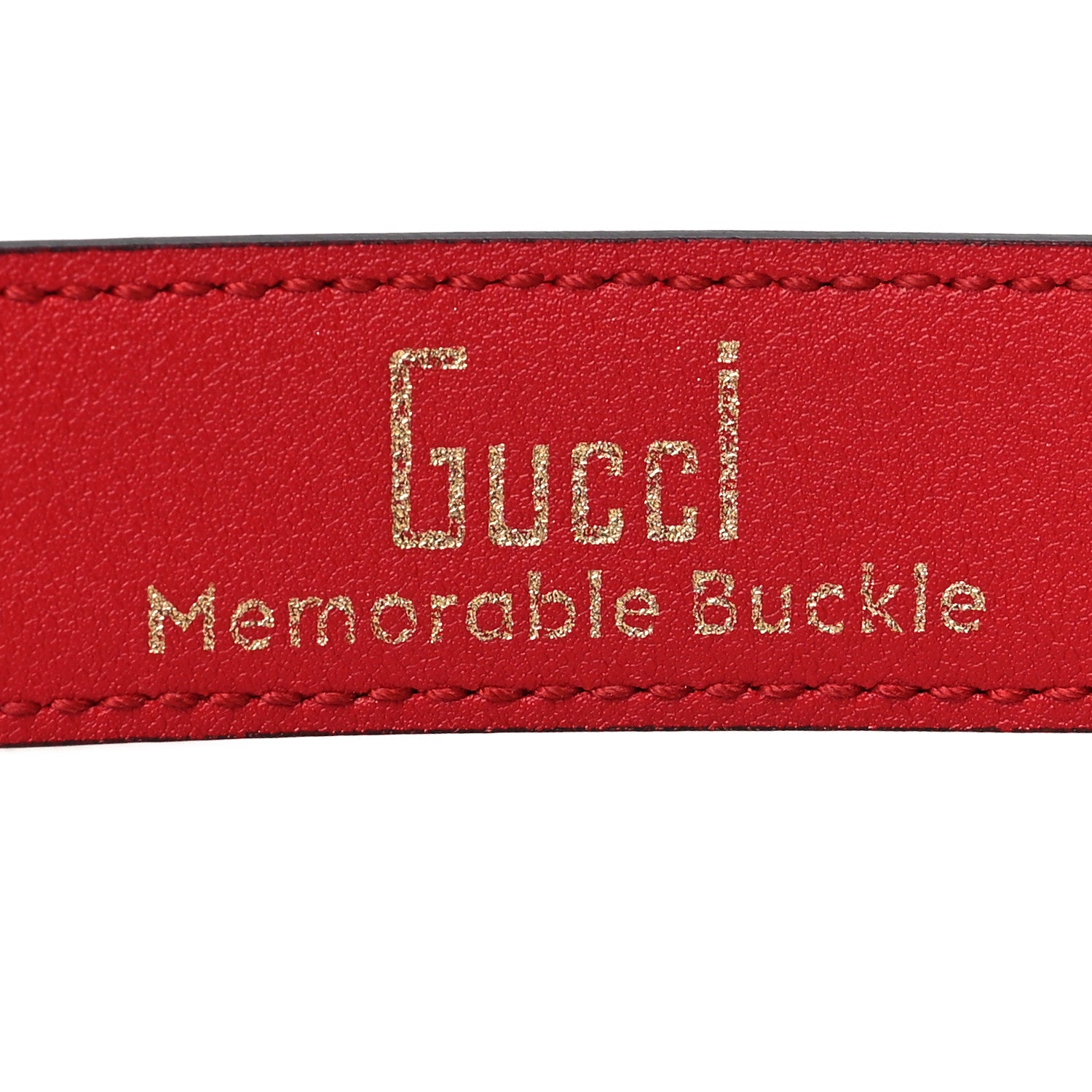 Gucci Textured Calfskin Interlocking G 25mm Belt 90 36 Hibiscus Red Mystic White 6 of 6