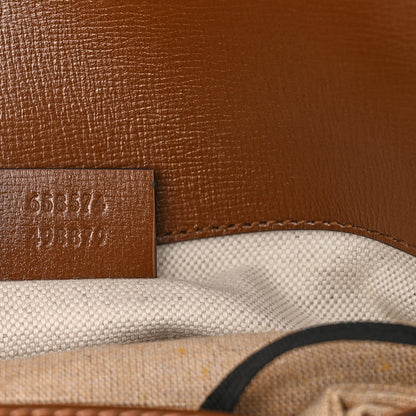 Gucci GG Supreme Monogram Web Mini Horsebit 1955 Shoulder Bag Beige Brown Sugar 7 of 10
