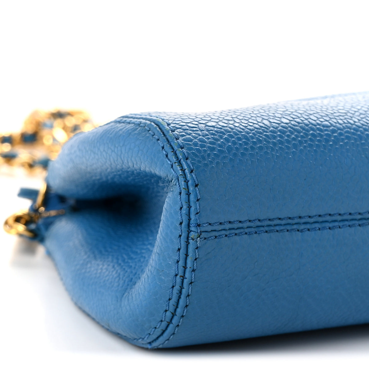 Caviar Timeless CC Mini Chain Bag Blue