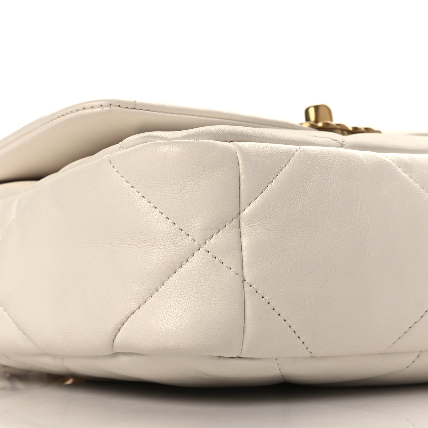 Chanel Lambskin Quilted Medium Chanel 19 Flap White 8 of 11
