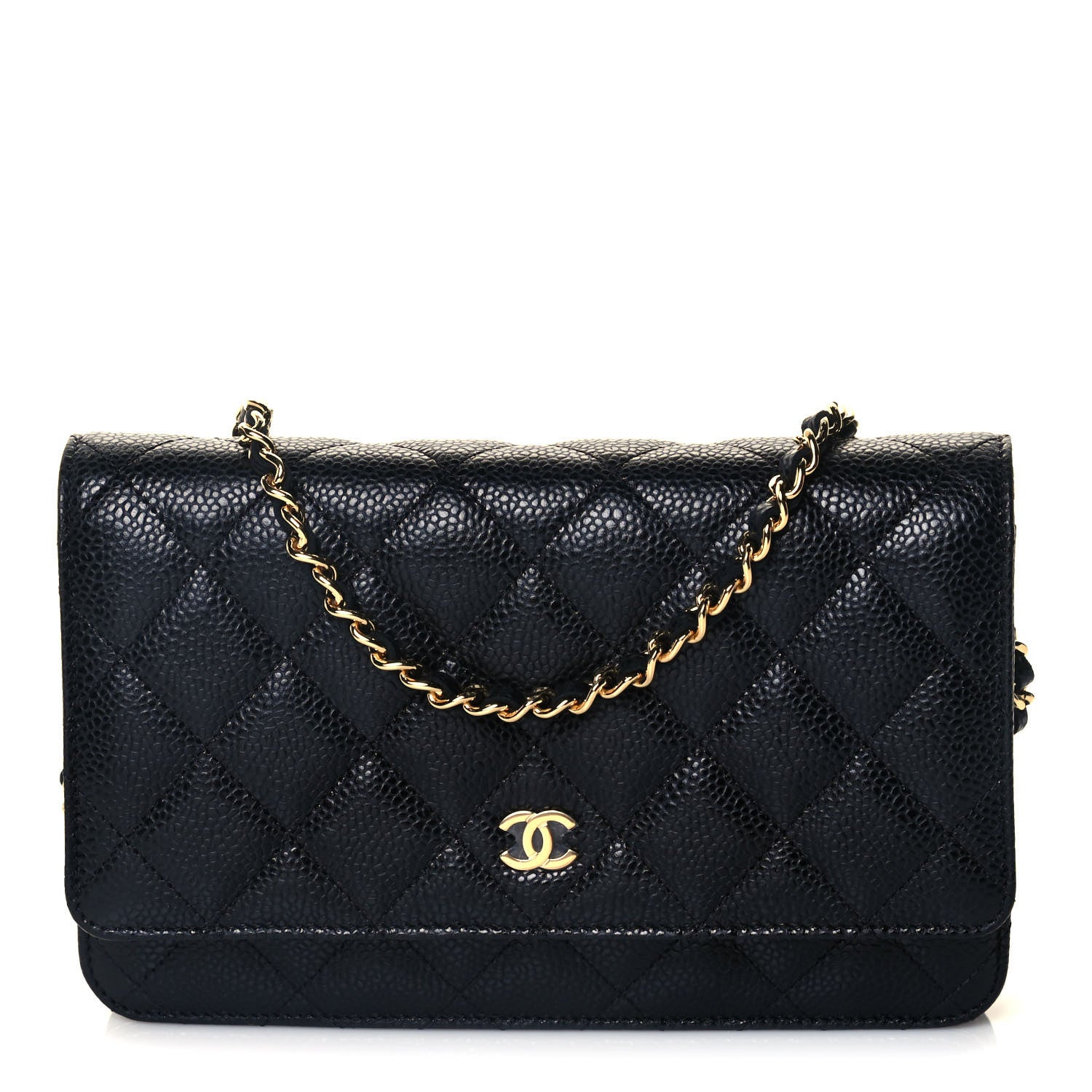 Chanel Caviar Quilted Wallet On Chain WOC Black 1 of 12
