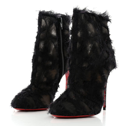 Christian Louboutin Organza Toubootfrou 100 Ankle Booties 35.5 Black 3 of 7