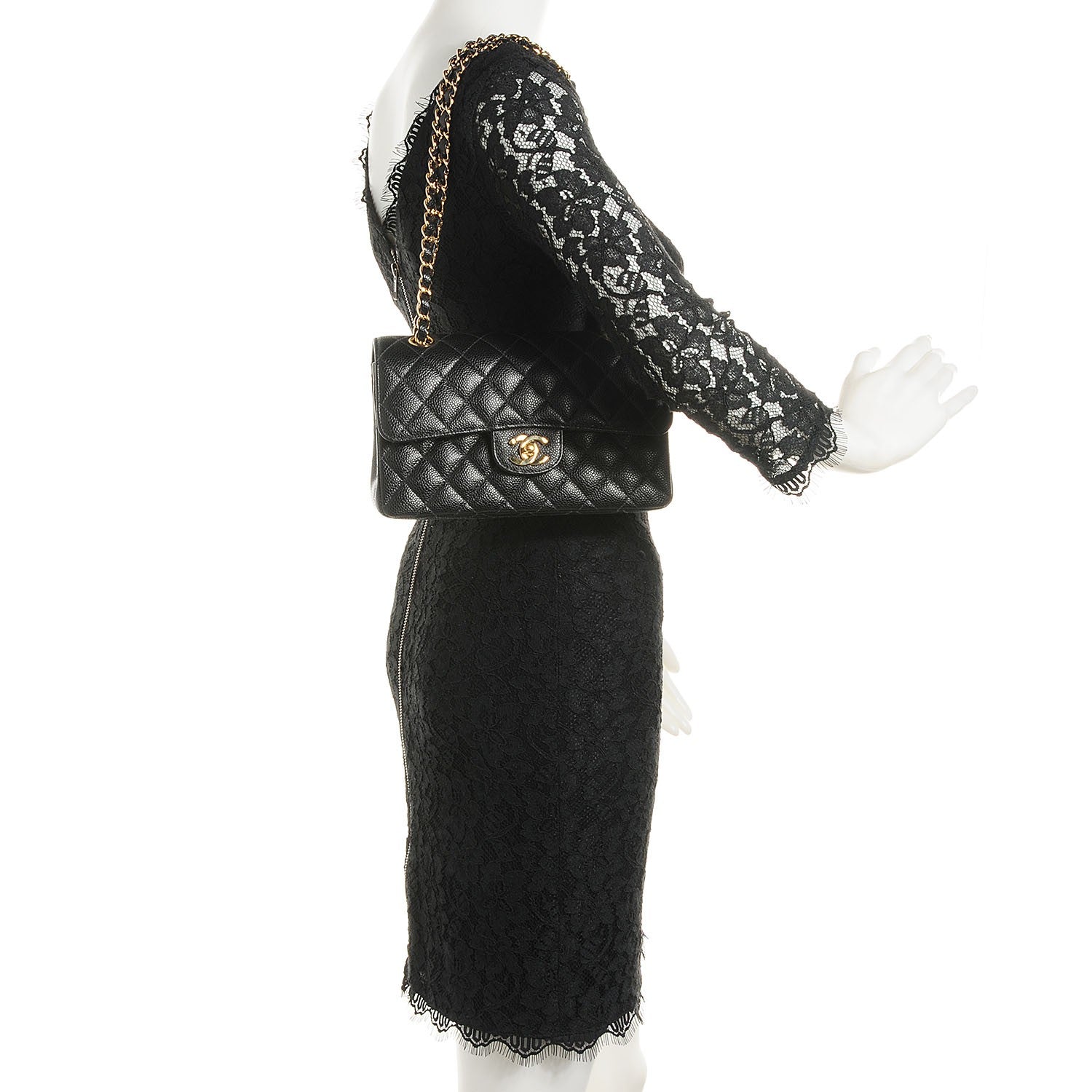 Chanel Caviar Quilted Small Double Flap Black 2 of 9
