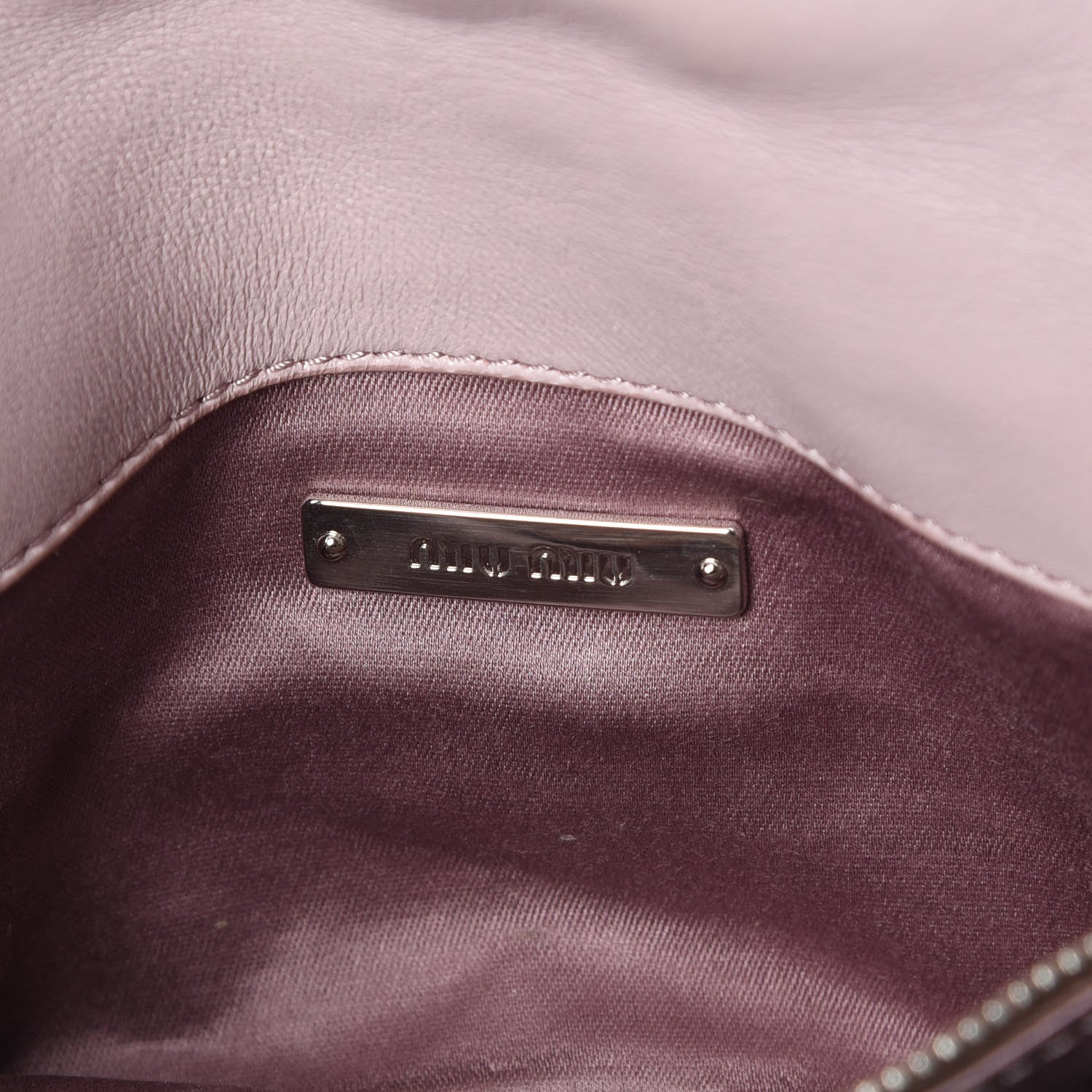 Miu Miu Nappa Matelasse Crystal Chain Shoulder Bag Rosa 8 of 9