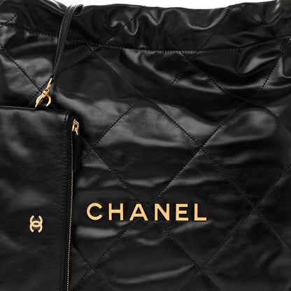 Chanel Shiny Calfskin Quilted Chanel 22 Black 9 of 11