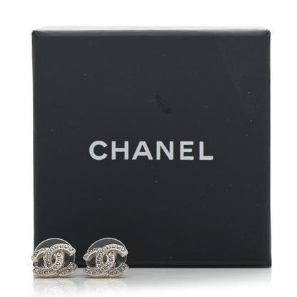 Chanel Crystal Mini Timeless CC Earrings Gold 5 of 5