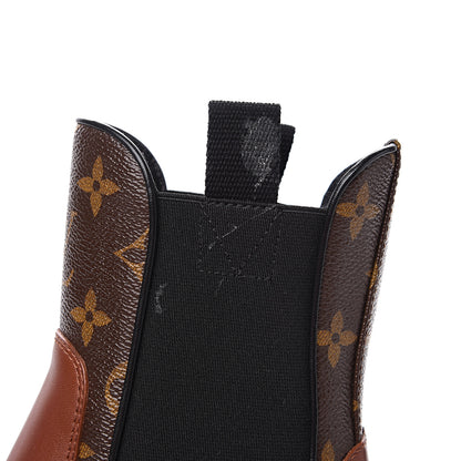 Louis Vuitton Calfskin Monogram Limitless Ankle Boots 38 Cognac 10 of 11