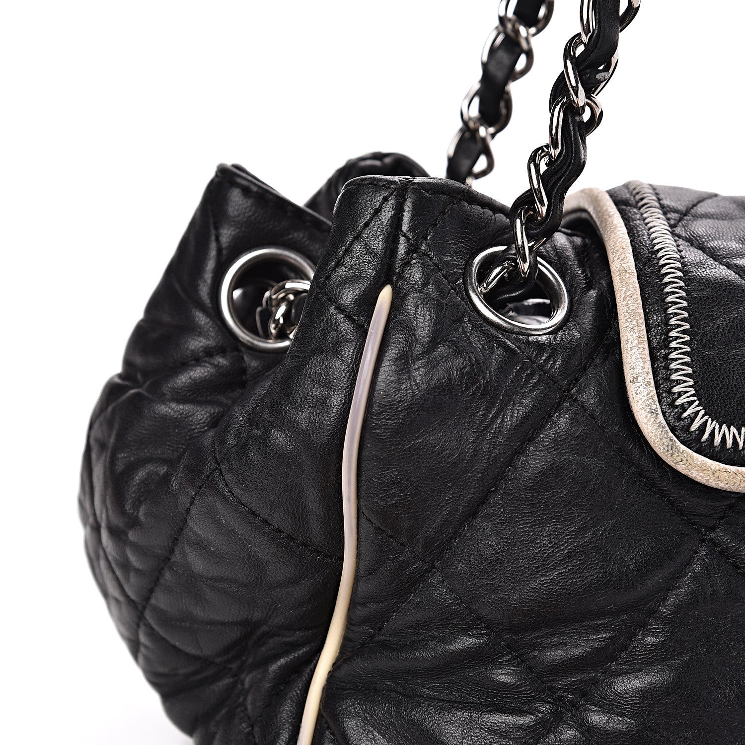 Chanel Lambskin Quilted East West Accordion Flap Black 12 of 16
