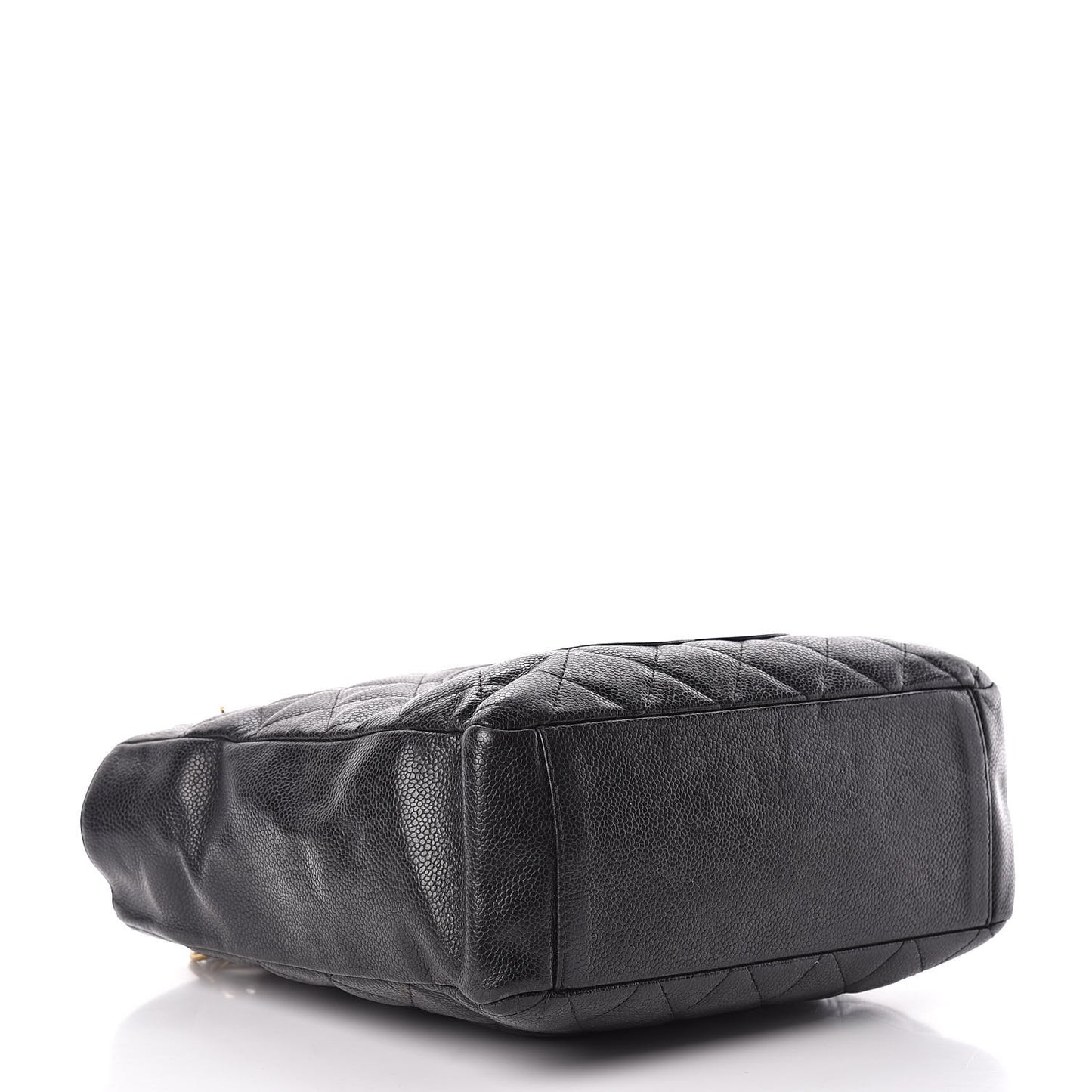 Caviar Quilted Petit Shopping Tote PST Black