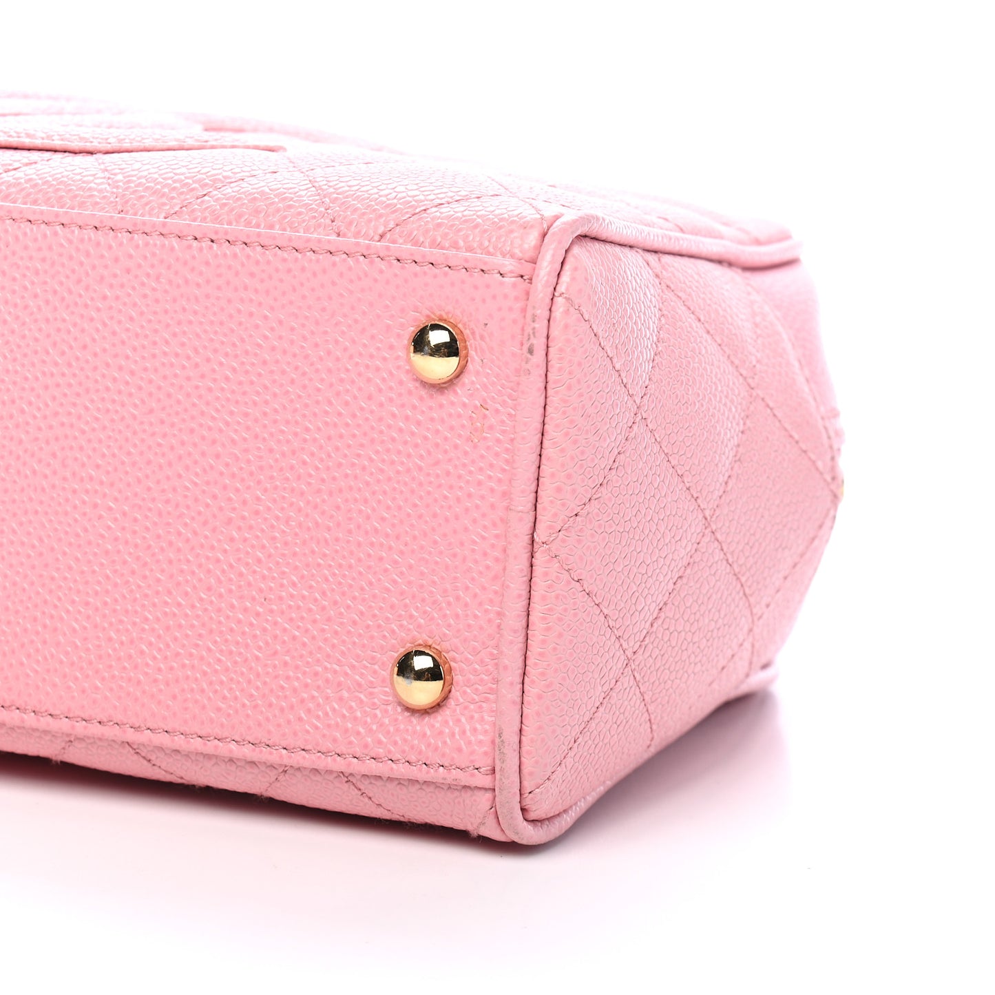Caviar Quilted Small Bowler Pink