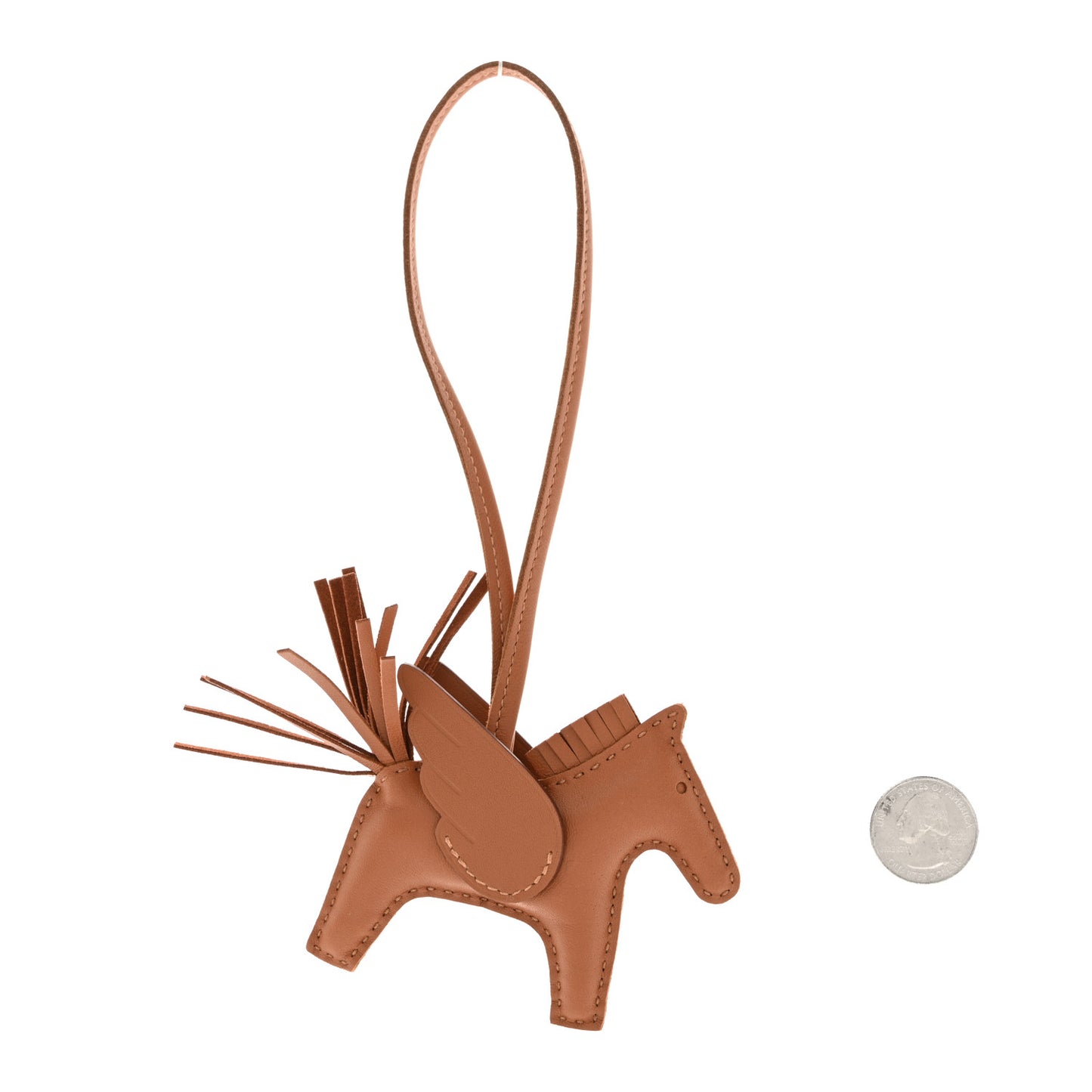 Milo Lambskin Swift Grigri Rodeo Pegase Horse Bag Charm PM Gold